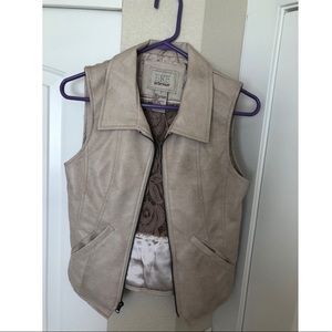 Beige Leather BKE Vest